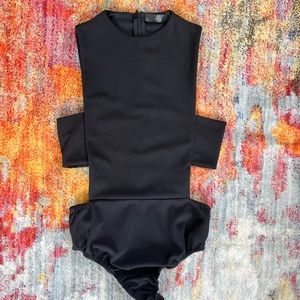 Missguided black cut out bodysuit